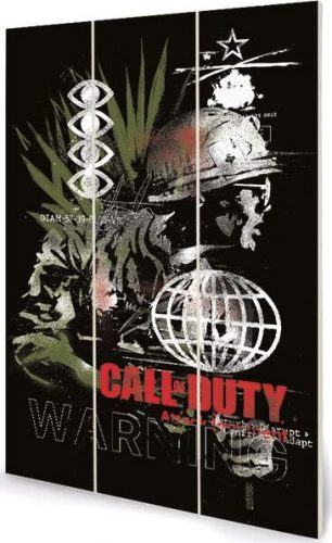 Call Of Duty Cold War - Warning Drevená nástenná dekorace vícebarevný