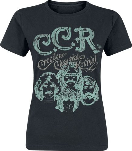 Creedence Clearwater Revival (CCR) Faces Dámské tričko černá