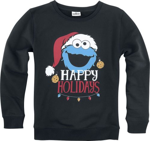 Sesame Street Kids - Happy Holidays detská mikina černá