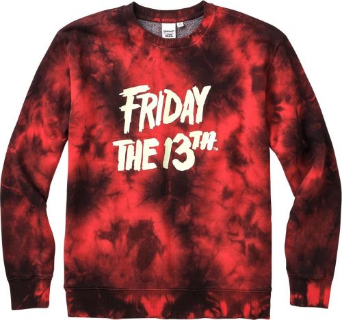 Vans Tričko VANS x Horror - Friday The 13th Dámské tričko s dlouhými rukávy cerná/cervená