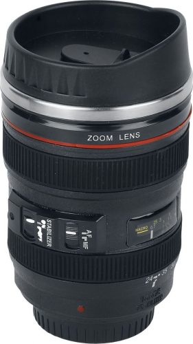 Termohrnek ve tvaru objektivu - Camera Lens kávový šálek vícebarevný