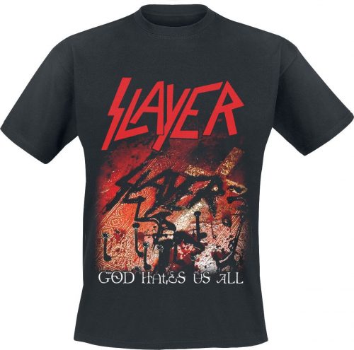 Slayer God Hates Us All Bible Tričko černá