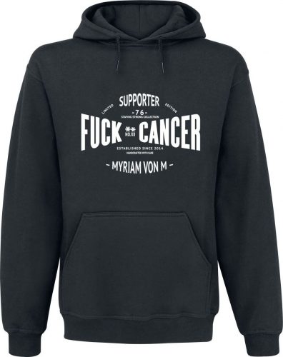 Fuck Cancer by Myriam von M Supporter Mikina s kapucí černá