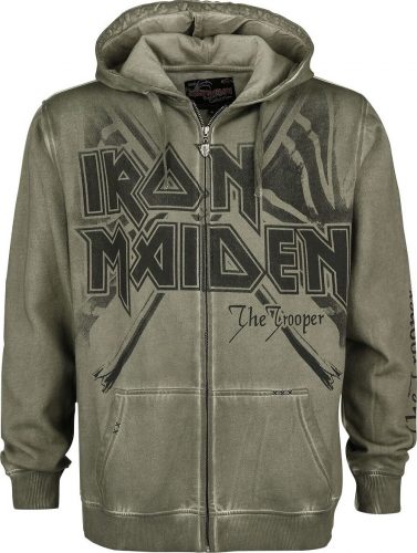 Iron Maiden EMP Signature Collection Mikina s kapucí na zip olivová
