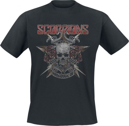 Scorpions Skull Crest Tričko černá