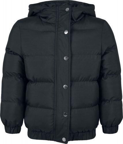 Urban Classics Dívčí prošívaná bunda s kapucí detská bunda černá