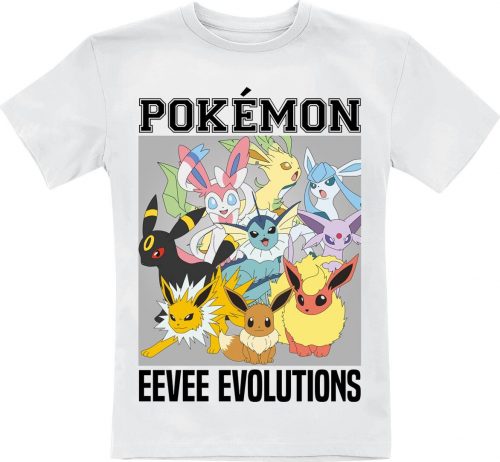 Pokémon Kids - Eevee Evolutions detské tricko bílá