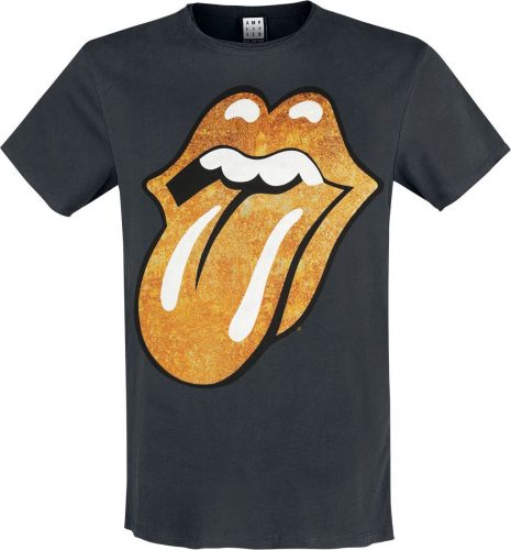 The Rolling Stones Amplified Collection - Gold Tongue Tričko charcoal