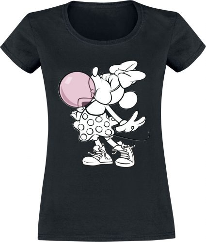 Mickey & Minnie Mouse Minnie - Bubble Gum Blow Dámské tričko černá
