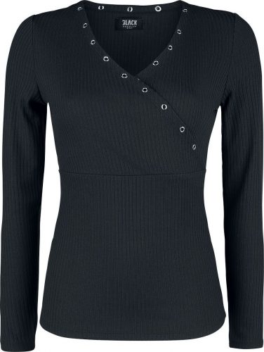 Black Premium by EMP Černé tričko s dlouhými rukávy