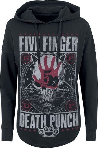 Five Finger Death Punch Star Skull Dámská mikina s kapucí černá/použitý vzhled