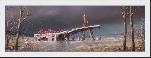 Fallout 4 - Red Rocket Zarámovaný obraz vícebarevný