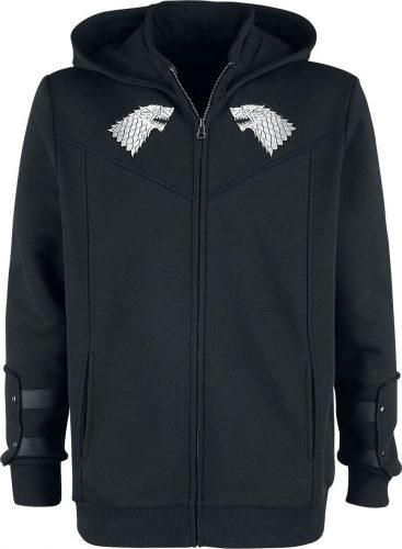 Game Of Thrones House Stark Mikina s kapucí na zip černá
