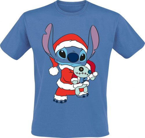 Lilo & Stitch Christmas Stitch Tričko modrá