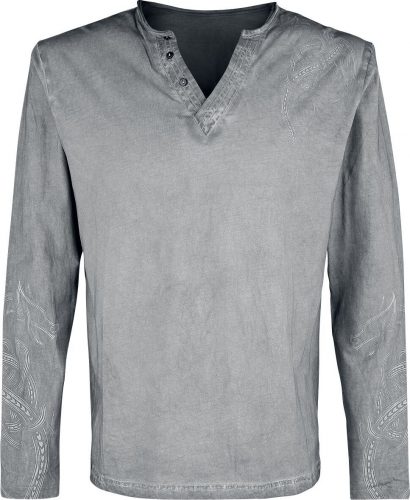 Black Premium by EMP Šedé tričko s dlouhými rukávy Tričko s dlouhým rukávem šedá