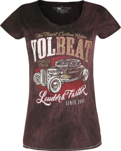 Volbeat Louder And Faster Dámské tričko tmavě červená