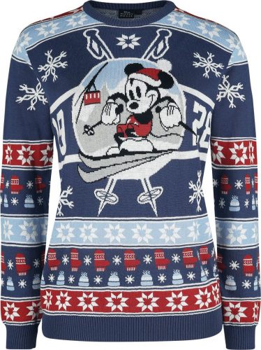 Mickey & Minnie Mouse Skiing Pletený svetr vícebarevný
