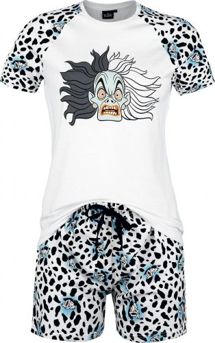Disney Villains Cruella de Vil pyžama bílá/cerná