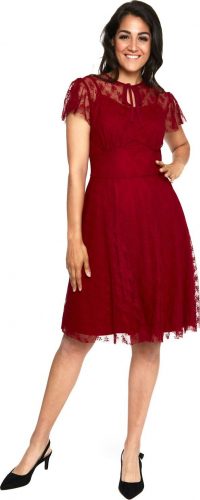 Voodoo Vixen Krajkové příležitostní šaty Melody Šaty červená