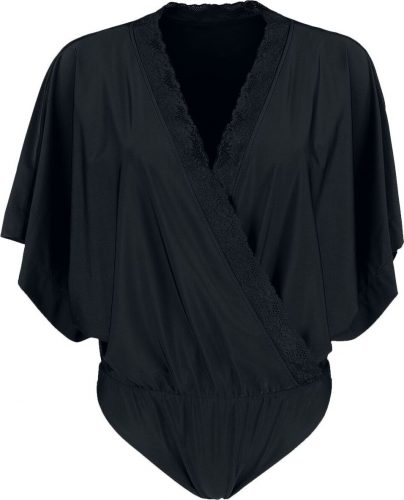 Black Premium by EMP Černé body se zavinovacím vzhledem a kimono rukávy Dámské spodní prádlo černá