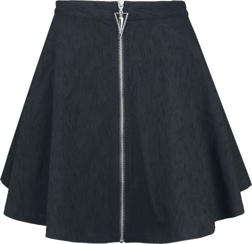 Banned Alternative Kruhová sukně Scratch Mini sukně černá