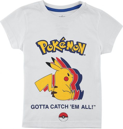 Pokémon Kids - Pikachu Gotta Catch 'Em All! detské tricko bílá