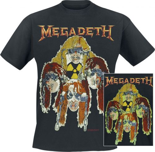 Megadeth Nuclear Glow Heads Tričko černá