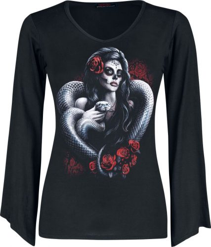 Spiral Poison Heart Dámské tričko s dlouhými rukávy černá