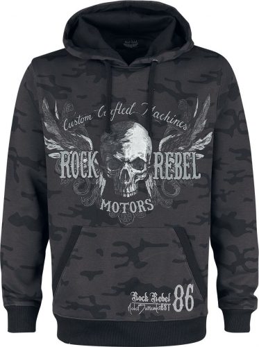 Rock Rebel by EMP Bodies Mikina s kapucí tmavě šedá