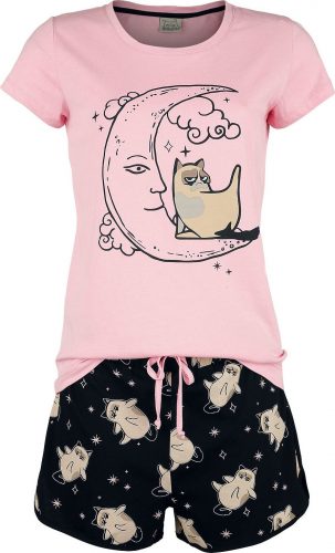 Grumpy Cat Grumpy Moon pyžama ružová/cerná
