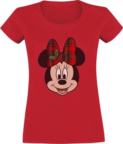 Mickey & Minnie Mouse Minnie Holiday Dámské tričko červená