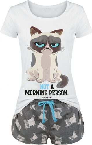 Grumpy Cat Not A Morning Person! pyžama šedá/bílá