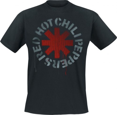 Red Hot Chili Peppers Stencil Black Tričko černá