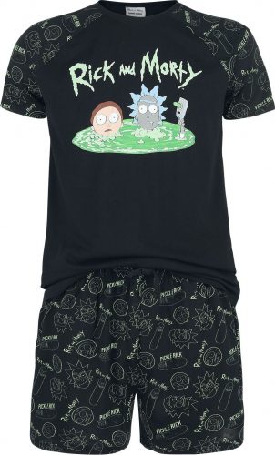 Rick And Morty Adventure Time pyžama černá