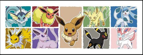 Pokémon Eevee Evolution Zarámovaný obraz vícebarevný
