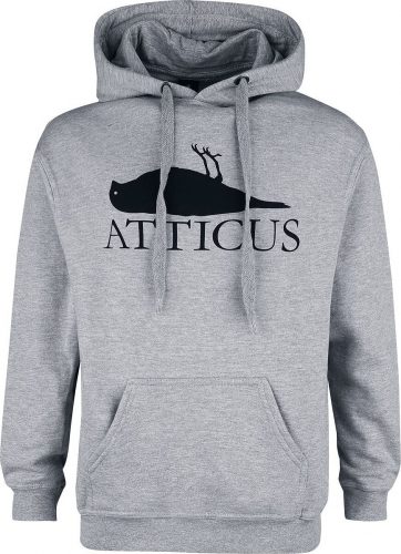 Atticus Mikina Brand Logo Mikina s kapucí světle šedá