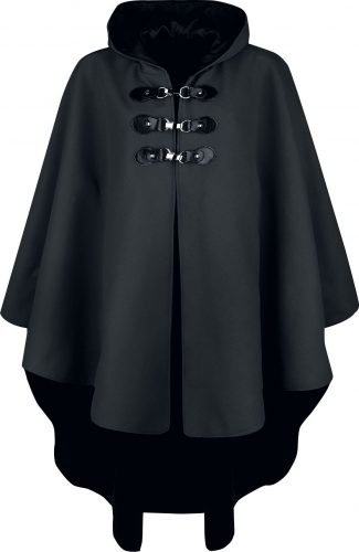 Gothicana by EMP Černý plášť s kapucí Plášt černá