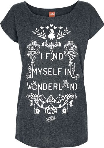 Alice in Wonderland I Find Myself In Wonderland Dámské tričko prošedivelá