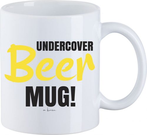 Undercover Beer Hrnek bílá