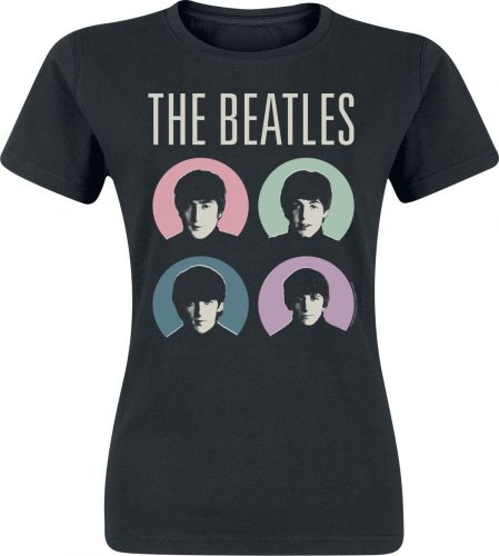 The Beatles Circle Faces Dámské tričko černá