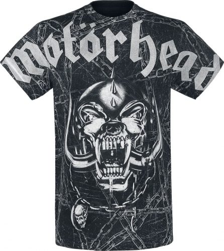 Motörhead Dog Skull And Chains Allover Tričko celoplošný