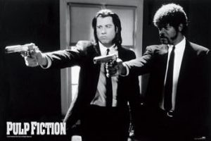 Pulp Fiction Guns plakát cerná/bílá