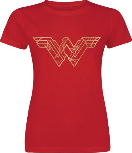 Wonder Woman Golden Symbol Dámské tričko červená