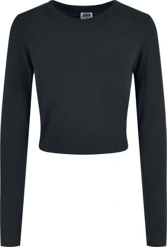 Urban Classics Dámské organické cropped tričko s dlouhými rukávy Dámské tričko s dlouhými rukávy černá