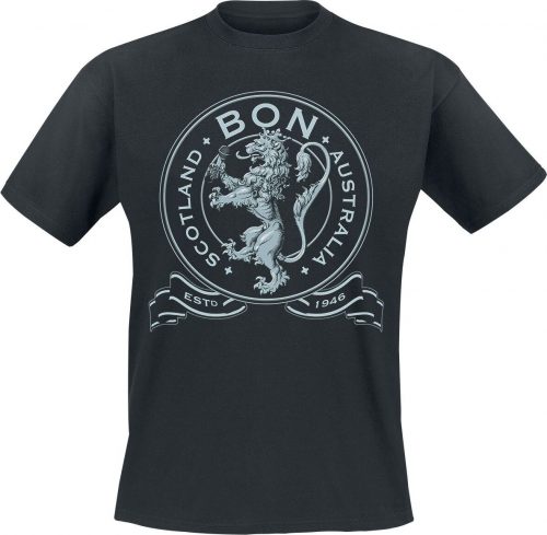 Bon Scott Lion Crest Tričko černá