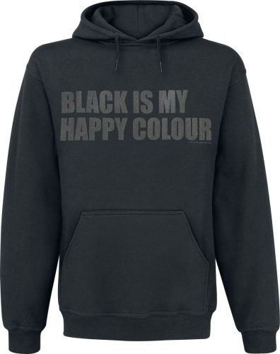Black Is My Happy Colour Mikina s kapucí černá