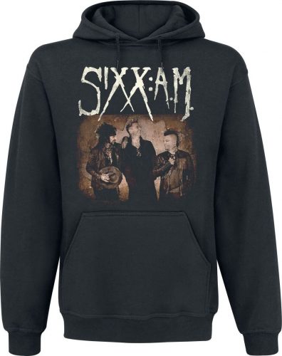 Sixx: A.M. Sixx AM Logo Band Mikina s kapucí černá