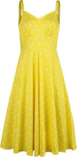 H&R London Šaty s kruhovou suknou Solea Šaty žlutá/bílá
