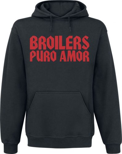 Broilers Puro amor Mikina s kapucí černá