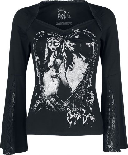 Corpse Bride Heart Dámské tričko s dlouhými rukávy černá